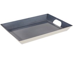 Secret de Gourmet Dienblad / serveer tray Soléne - Melamine - blauw - 46 x 34 cm - rechthoekig
