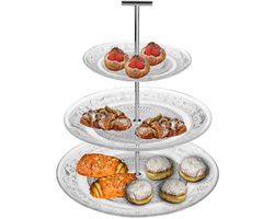 Secret de Gourmet - Etagère - serveerbord - 3 niveaus - glas