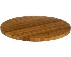 Secret de Gourmet Hapjes serveer draaiplateau - Bamboe - D35 cm - Draaibaar serveerplateau - hapjesschaal - serveerbord