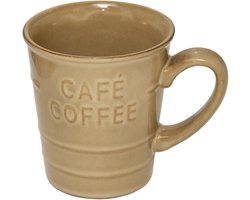Secret de gourmet Koffiemok - beige - keramiek - 200 ml - beker - mokken