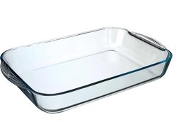 Secret de Gourmet - Ovenschaal rechthoek - Transparant glas - 40 x 25 cm - 6 liter