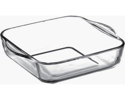 Secret de Gourmet - Ovenschaal vierkant - Transparant glas - 22 x 6 cm
