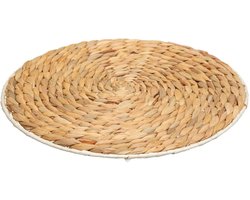 Secret de Gourmet Placemat van afgewerkt zeegras - naturel - rond - dia 35 cm - Onderleggers