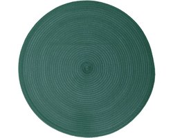 Secret de Gourmet ronde placemat - emerald groen - gevlochten kunststof - Dia 38 cm - Onderleggers