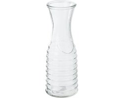 Secret de Gourmet schenk Karaf - 1 liter - glas - D10 x H26 cm - Met uitlopende hals - Waterkan - Sapkan