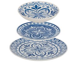 Secret de gourmet Servies set Delft - 12-delig - blauw - dinerservies - tafelservies - 4 personen