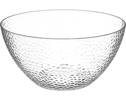 Secret de Gourmet Slakom/serveer schaal - kunststof - transparant - 25 cm