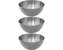 Secret de Gourmet - Slakom/serveer schalen - set 3x - RVS - D24 cm