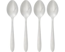 Secret de Gourmet Soeplepels/eetlepels Nevis - 4x stuks - RVS - 19 cm - Tafel bestek