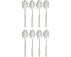 Secret de Gourmet Soeplepels/eetlepels Nevis - 8x stuks - RVS - 19 cm - Tafel bestek