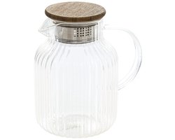Secret de gourmet Theepot met infuser - glas - met deksel - transparant - 1,6 liter