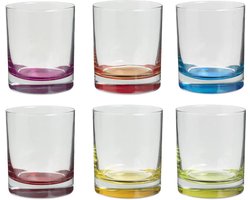 Secret de Gourmet Tumbler glazen - 12x stuks - 300 ml - Coloris - Drinkglazen - Waterglazen