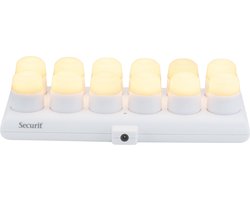 Securit® set oplaadbare theelichtjes Amsterdam in warm wit