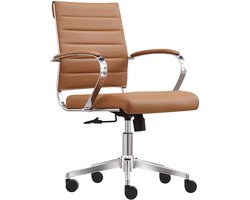 Sedero Bureaustoel Cádiz Cognac - PU Leer - Bureaustoel voor Volwassenen