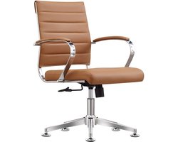 Sedero Vergaderstoel Cádiz Cognac - PU Leer - Bureaustoel voor Volwassenen