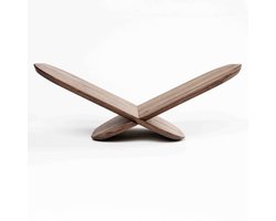 Seeve Official 100% Walnoothouten Boekenstandaard | The Butterfly | Exclusief en Tijdloos | Vlammende Houtnerf | Premium Kwaliteit | Boekenstandaard hout