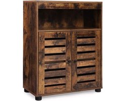 Segenn's Belem Dressoir - Opbergkast - Commode Kasten - 2 Deuren  - Bruin Zwart - 60 x 30 x 80  cm