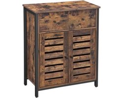 Segenn's Maze Dressoir - Opbergkast - Commode Kasten - Industrieel - 2 Deuren en 2 Laden - 70 x 30 x 80 cm