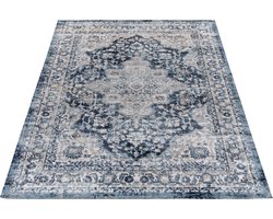 SEHRAZAT Vloerkleed, Antik tapijt, Antares Oosters Tapijt Grijs Blauw, 160X230
