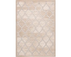 SEHRAZAT Vloerkleed, Laagpolig Vloerkleed, Antistatisch, Lichtdicht Tapijt, Cream 120X170