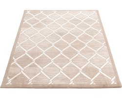 SEHRAZAT Vloerkleed, laagpolig vloerkleed, antistatisch, lichtdicht tpijt, beige 160X230 cm