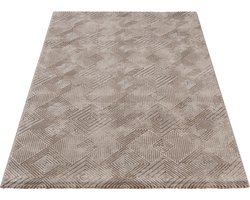SEHRAZAT Vloerkleed- modern design , rechthoek , woonkamer, slaapkamer of eetkamer tapijt, beige 120x170