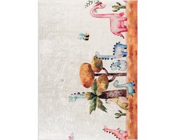 SEHRAZAT Vloerkleed, moderne, wasbaar, zachte microvezel, keuken, badkamer, kinderkamer, studeerkamer en woonkamer tapijt, cream- 160x230