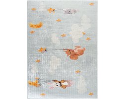 SEHRAZAT Vloerkleed, moderne, wasbaar, zachte microvezel, keuken, badkamer, kinderkamer, studeerkamer en woonkamer tapijt, grijs- 120x170