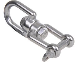 Seilflechter Wartelsluiting - 8 mm - A4 RVS AISI 316 - Oog/Vork - 2500 daN