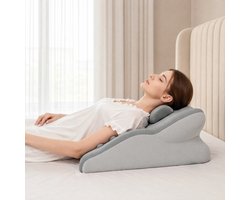 Sekskussen voor paren Liefdeskussen 27° Intiem- en Erotische Wigkussen Memory Foam - Ondersteunt intieme posities - Verhoogt comfort - Geschikt voor diverse standjes - Wasbaar - Grijs