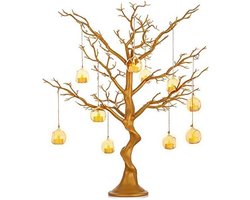 Selbro ® 76cm Hoge Gouden Decoratieboom, Vouwbare Nep Boom voor Bruiloft en Feestelijke Gelegenheden