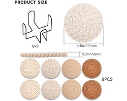 Selbro ® Absorberende onderzetters voor drankjes - Hittebestendig - Thuisbescherming - Salontafel, inclusief 8 stuks