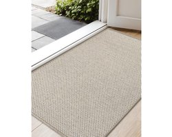 Selbro®, Deurmatten binnen, geweven voordeurmat binnen, antislip binnendeurmat, absorberend, wasbare deurmat, gemakkelijk schoon te maken deurmat, vloermat voor entree, terras, huisdieren (kaki,