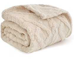 Selbro®, Hondendekken, 40 x 60 cm, Zachte Fleece Stof, Zacht Schattig Warm Bedsprei, Deken, Wasbaar, Slaapmat voor Honden, Katten, Cavia's, Beige