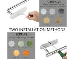 Selbro ® Papieren Handdoekhouder voor Keuken en Badkamer - Roestvrij Staal Chroom - Zelfklevend of Wandmontage