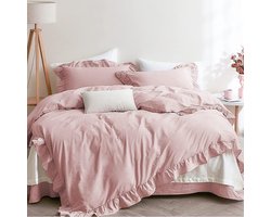 Selbro ® Romantisch Bedlinnen Set met Ruches en Zachte Microvezel