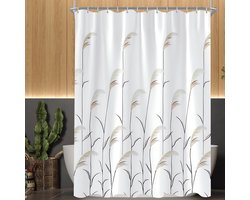 Selbro ® Stijlvol Douchegordijn met Tarweoor Motief en Waterafstotende Eigenschappen, 240 x 200 cm