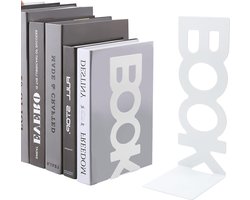 Selbro ® Stijlvolle en Stevige Witte Boekensteunen van Metaal voor Diverse Toepassingen
