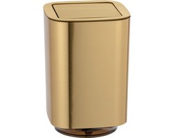 Selbro ® Stijlvolle Gouden Badkamer Afvalemmer met Afneembare Deksel, 5,5 Liter Capaciteit