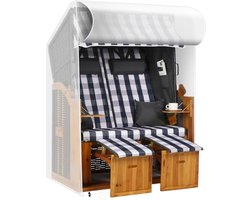 Selbro®, Strandstoelhoes, waterdicht, winddicht, uv-bestendig, scheurvast, gewaardeerde PE-weefsel geschikt voor strandkorf (125 x 90 x 135/165 cm), transparant, DHBCC125-0TP