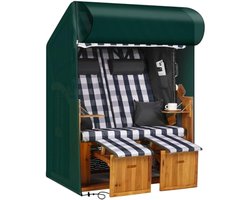 Selbro®, Strandstoelhoes, waterdicht, winddicht, uv-bestendig, scheurvast, verbeterde PE-stof geschikt voor strandkorf DHBCC125-0GR (125 x 90 x 135/165 cm), groen