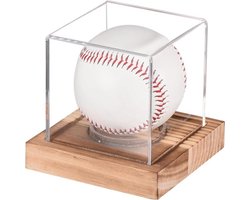 Selbro® Transparante Displaybox met Houten Sokkel voor Memorabilia