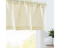 Selbro ® Transparante Gele Vitrage voor Keuken en Woonkamer met Privacybescherming