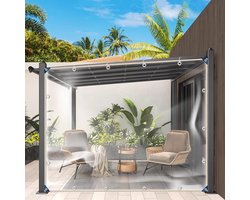 Selbro ® Transparante Waterdichte Afdekzeil voor Tuin, Balkon en Kas met Ogen, 0.3 mm PVC