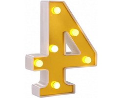 Selectie LED Letterlamp - Alfabetlicht Nachtlampje - Feestdecoratie Verlichting - Wandmontage Vrijstaand - 16 cm Hoog - Warm Wit