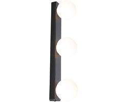 Selection Bathroom Wandlamp Gove IP44 G9 230V max. 3x20W dimbaar Zwart mat, Satijn