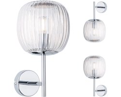 Selection Bathroom Wandlamp Ruya IP44 E14 230V max. 20W dimbaar Glas, Chroom