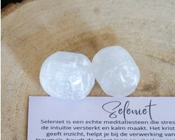 Seleniet gepolijste steen - edelstenen - Perfect cadeau voor vrouwen - Inclusief uitleg - Spiritueel - Zuiverheid - Rust - Controle - 100% NATUURLIJK