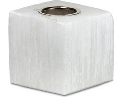 Seleniet kubus kaarshouder — 5x5x4.5cm