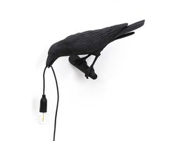Seletti Bird Looking Wandlamp Links Zwart